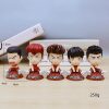 5pcs Set Car Interior Decoration Kawai Anime Slam Dunk Hanamichi Sakuragi Action Figure Figurines Ornament Auto 4 - Slam Dunk Shop