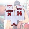 Anime Slam Dunk Cosplay Sakuragi Hanamichi Jersey Kaede Rukawa Cosplay Costume Jersey Shohoku School Basketball Team 3 - Slam Dunk Shop