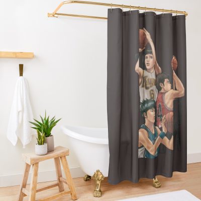 Slam Dunk Basketball Shower Curtain Official Slam Dunk Merch