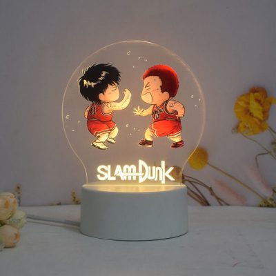 Chibi Hanamichi Rukawa Kaede Basketball Led Lamp - Slam Dunk Shop