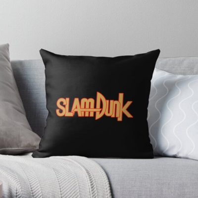 Red Stroke Gold Letter Slam Dunk Throw Pillow - Slam Dunk Shop